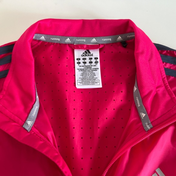 Adidas Running Response Jacket Women's Small Pink Athletic Mesh Breathable - Picture 6 of 16